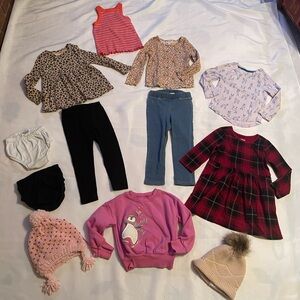Kids Clothing Bundle, Tops, Sweatshirt, Pants, Dress, Toboggans, etc. - Size 3T